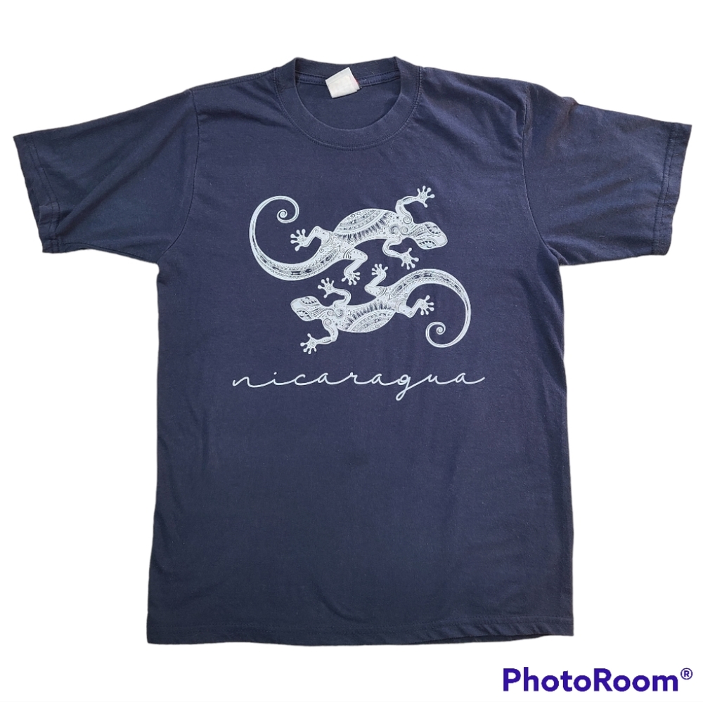Klasiko Men's Navy Nicaragua Travel Mayan Design T-shirt size S